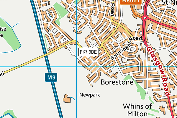 FK7 9DE map - OS VectorMap District (Ordnance Survey)