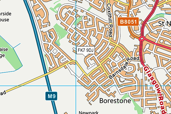 FK7 9DJ map - OS VectorMap District (Ordnance Survey)
