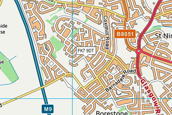 FK7 9DT map - OS VectorMap District (Ordnance Survey)