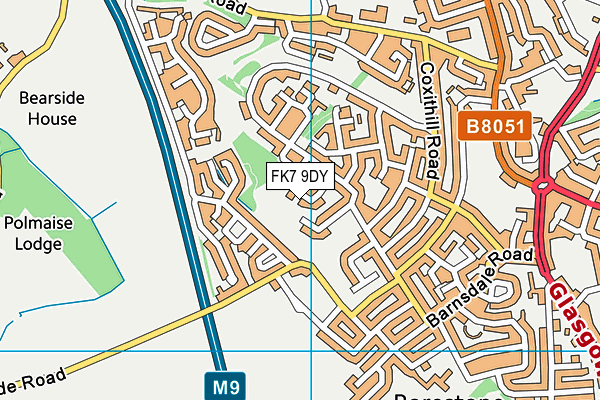 FK7 9DY map - OS VectorMap District (Ordnance Survey)