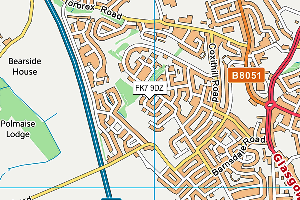 FK7 9DZ map - OS VectorMap District (Ordnance Survey)