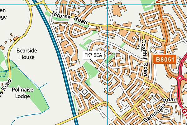 FK7 9EA map - OS VectorMap District (Ordnance Survey)