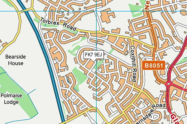 FK7 9EJ map - OS VectorMap District (Ordnance Survey)