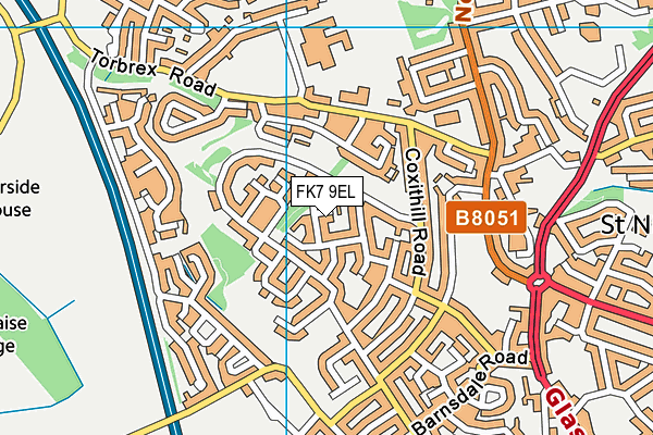 FK7 9EL map - OS VectorMap District (Ordnance Survey)
