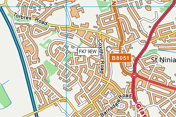 FK7 9EW map - OS VectorMap District (Ordnance Survey)