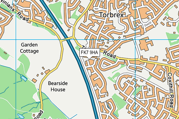 FK7 9HA map - OS VectorMap District (Ordnance Survey)