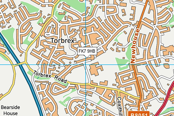 FK7 9HB map - OS VectorMap District (Ordnance Survey)