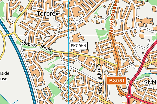 FK7 9HN map - OS VectorMap District (Ordnance Survey)