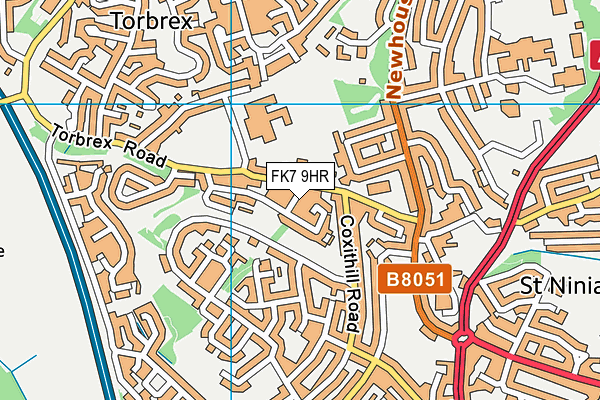 FK7 9HR map - OS VectorMap District (Ordnance Survey)