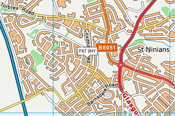 FK7 9HY map - OS VectorMap District (Ordnance Survey)