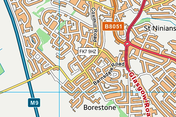 FK7 9HZ map - OS VectorMap District (Ordnance Survey)