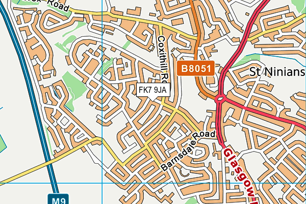 FK7 9JA map - OS VectorMap District (Ordnance Survey)