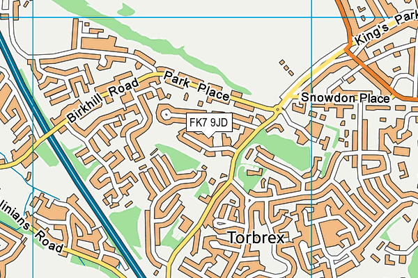 FK7 9JD map - OS VectorMap District (Ordnance Survey)