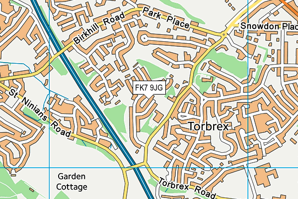 FK7 9JG map - OS VectorMap District (Ordnance Survey)