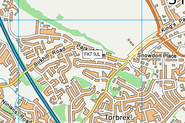 FK7 9JL map - OS VectorMap District (Ordnance Survey)