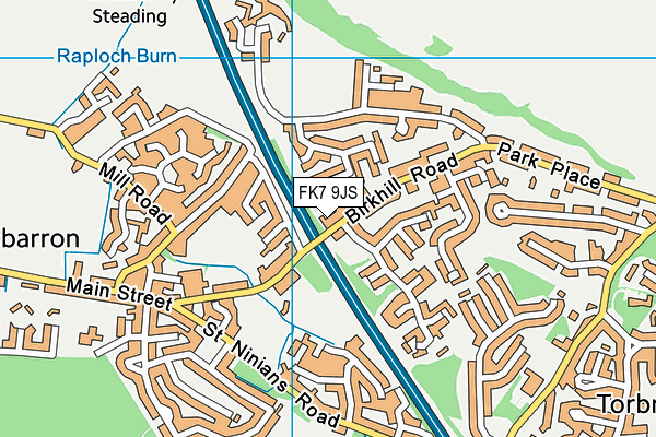 FK7 9JS map - OS VectorMap District (Ordnance Survey)