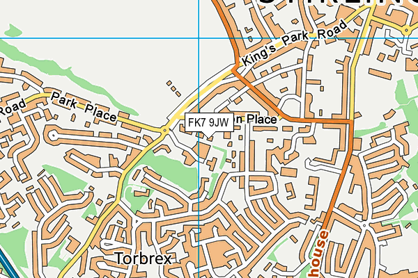 FK7 9JW map - OS VectorMap District (Ordnance Survey)