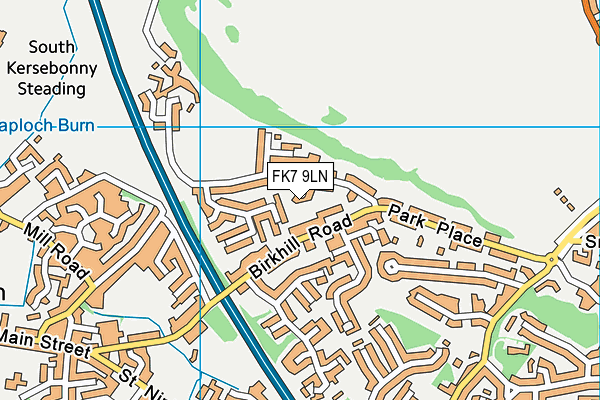 FK7 9LN map - OS VectorMap District (Ordnance Survey)