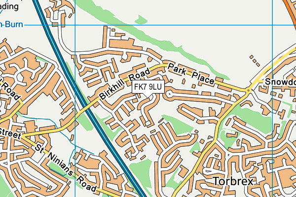 FK7 9LU map - OS VectorMap District (Ordnance Survey)