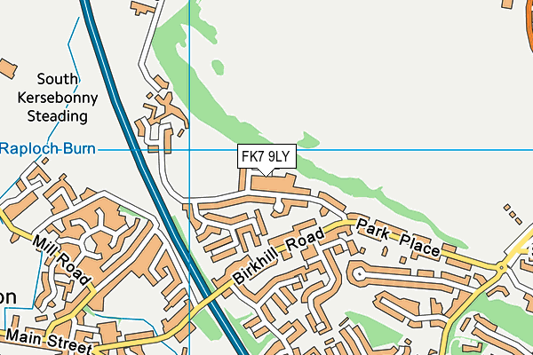 FK7 9LY map - OS VectorMap District (Ordnance Survey)