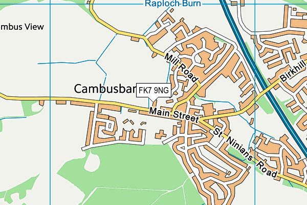 FK7 9NG map - OS VectorMap District (Ordnance Survey)