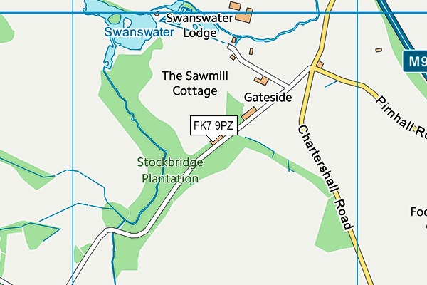 FK7 9PZ map - OS VectorMap District (Ordnance Survey)