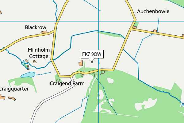 FK7 9QW map - OS VectorMap District (Ordnance Survey)
