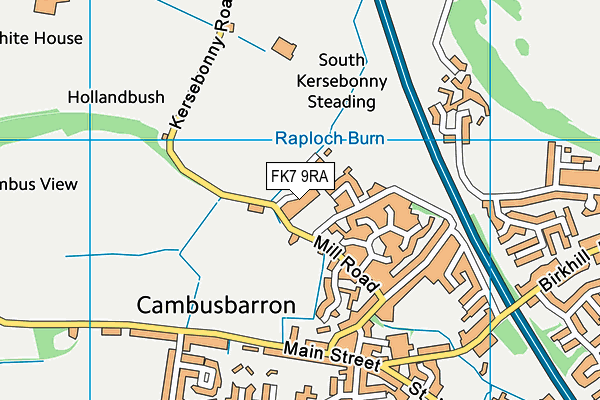 FK7 9RA map - OS VectorMap District (Ordnance Survey)
