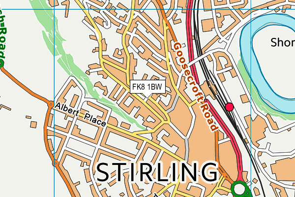 FK8 1BW map - OS VectorMap District (Ordnance Survey)