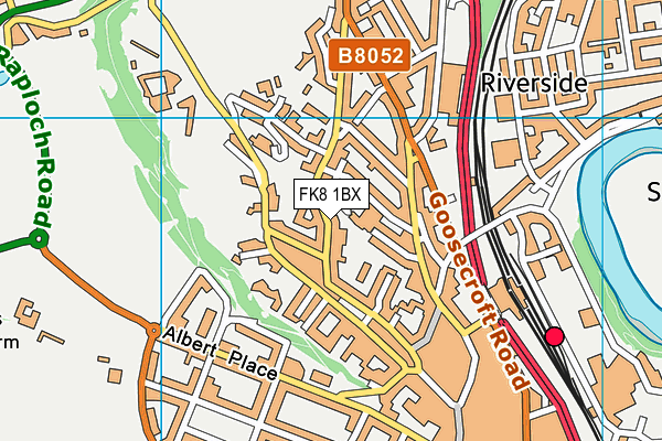 FK8 1BX map - OS VectorMap District (Ordnance Survey)