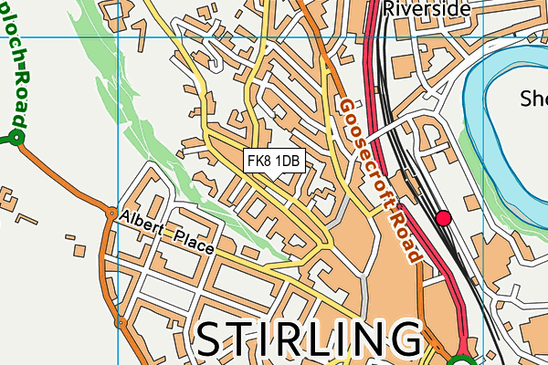 FK8 1DB map - OS VectorMap District (Ordnance Survey)