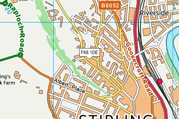 FK8 1DE map - OS VectorMap District (Ordnance Survey)