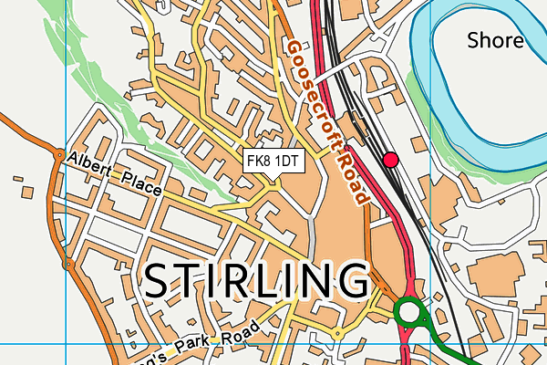 FK8 1DT map - OS VectorMap District (Ordnance Survey)