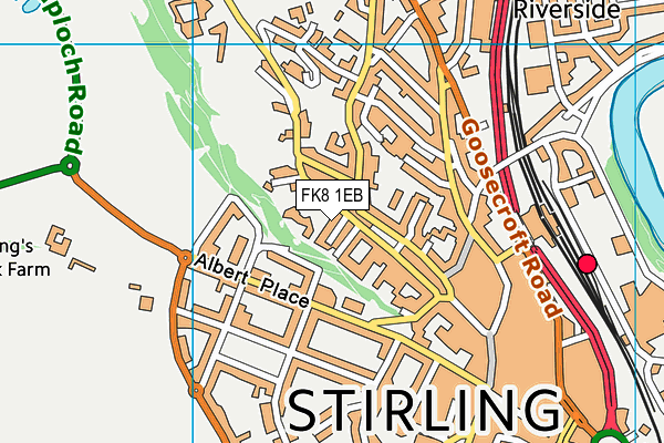 FK8 1EB map - OS VectorMap District (Ordnance Survey)