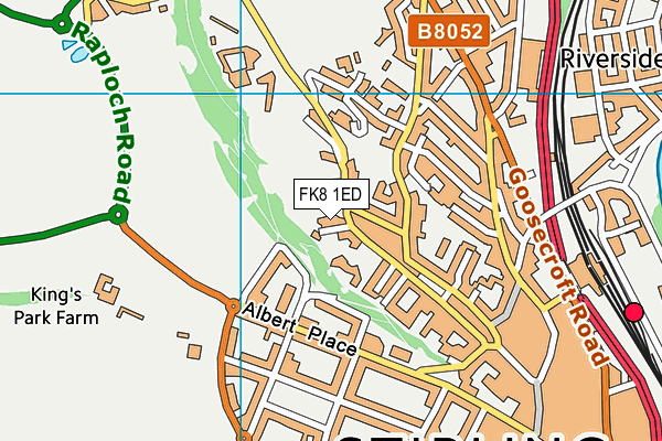 FK8 1ED map - OS VectorMap District (Ordnance Survey)