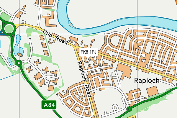 FK8 1FJ map - OS VectorMap District (Ordnance Survey)