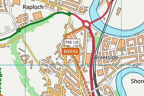 FK8 1JS map - OS VectorMap District (Ordnance Survey)