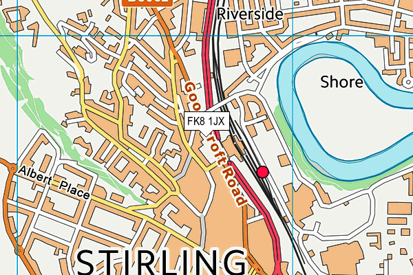 FK8 1JX map - OS VectorMap District (Ordnance Survey)