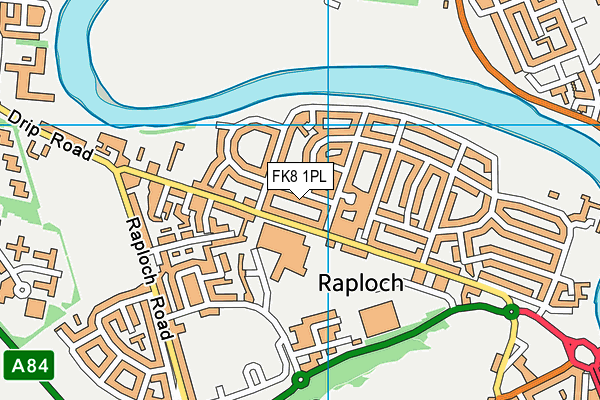 FK8 1PL map - OS VectorMap District (Ordnance Survey)