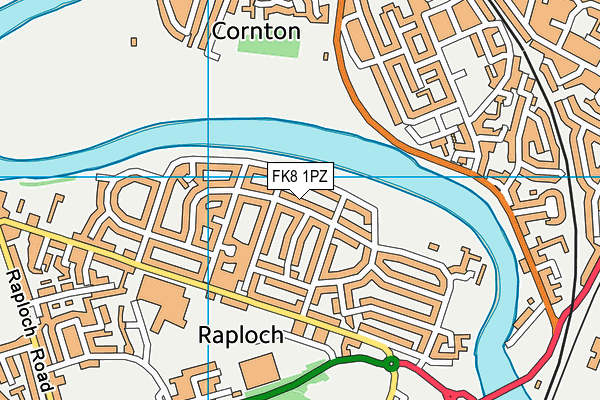 FK8 1PZ map - OS VectorMap District (Ordnance Survey)