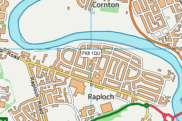 FK8 1QU map - OS VectorMap District (Ordnance Survey)