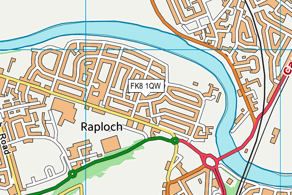FK8 1QW map - OS VectorMap District (Ordnance Survey)