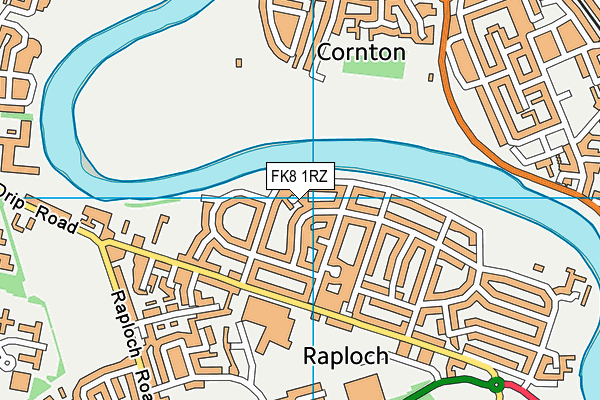 FK8 1RZ map - OS VectorMap District (Ordnance Survey)