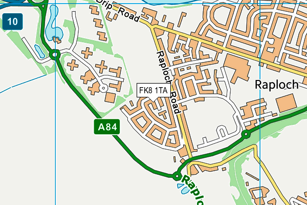 FK8 1TA map - OS VectorMap District (Ordnance Survey)