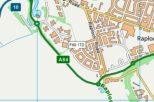 FK8 1TD map - OS VectorMap District (Ordnance Survey)
