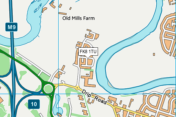 FK8 1TU map - OS VectorMap District (Ordnance Survey)