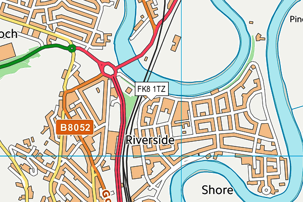 FK8 1TZ map - OS VectorMap District (Ordnance Survey)