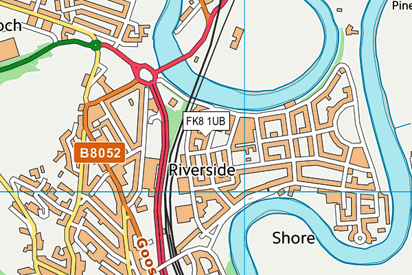 FK8 1UB map - OS VectorMap District (Ordnance Survey)