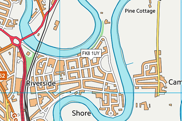 FK8 1UY map - OS VectorMap District (Ordnance Survey)