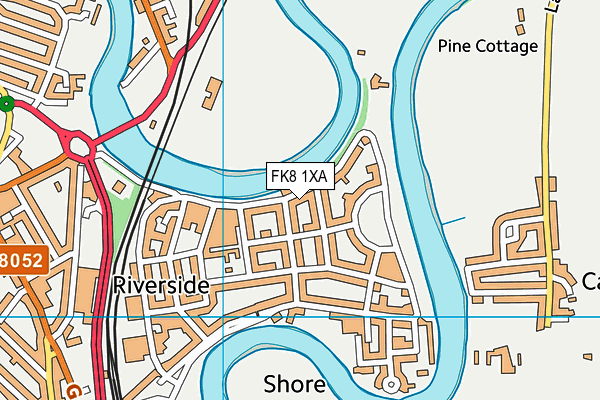 FK8 1XA map - OS VectorMap District (Ordnance Survey)